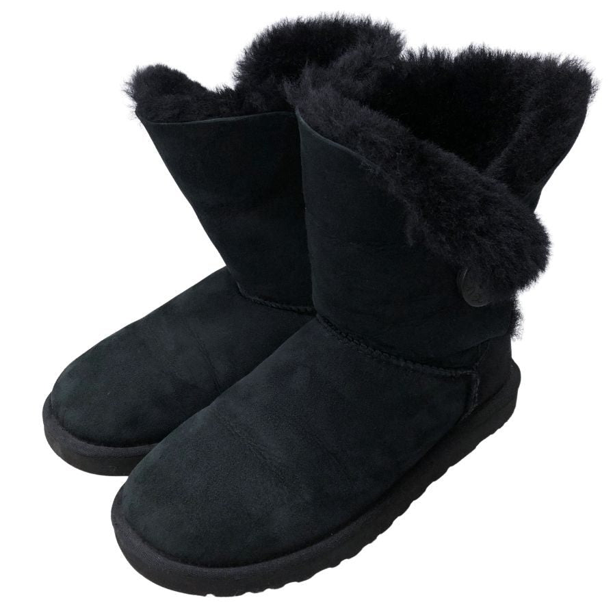 アグ ムートンブーツ ベイリーボタン2 ブラック レディースサイズ 7.5 UGG BAILEY BUTTON Ⅱ 約25.0cm【AFC9】