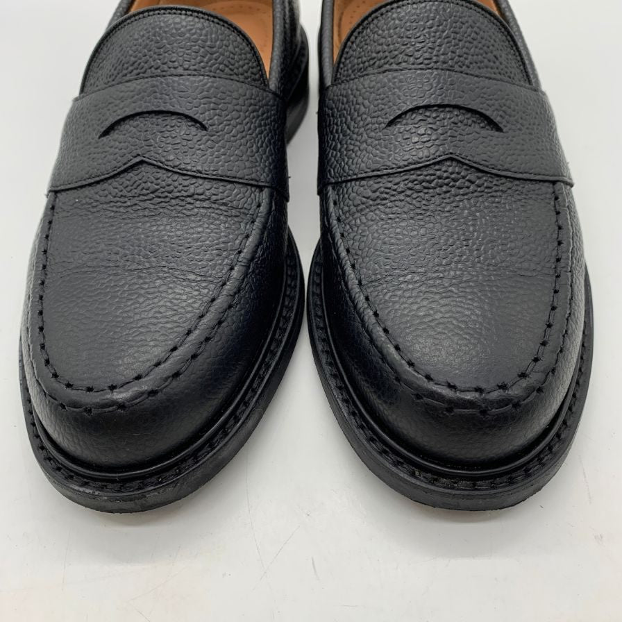 ジョセフチーニ ハワード グレインレザー ブラック サイズ7ハーフ JOSEPH CHEANEY 約25.5cm【AFC28】