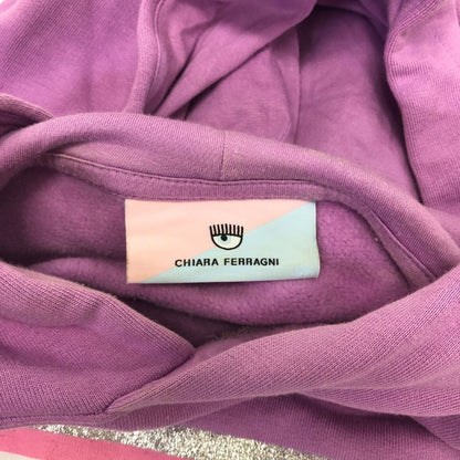 中古◆キアラ フェラーニ プルオーバーパーカー ショート丈 パープル系 レディース サイズXS Chiara Ferragni 【AFB51】