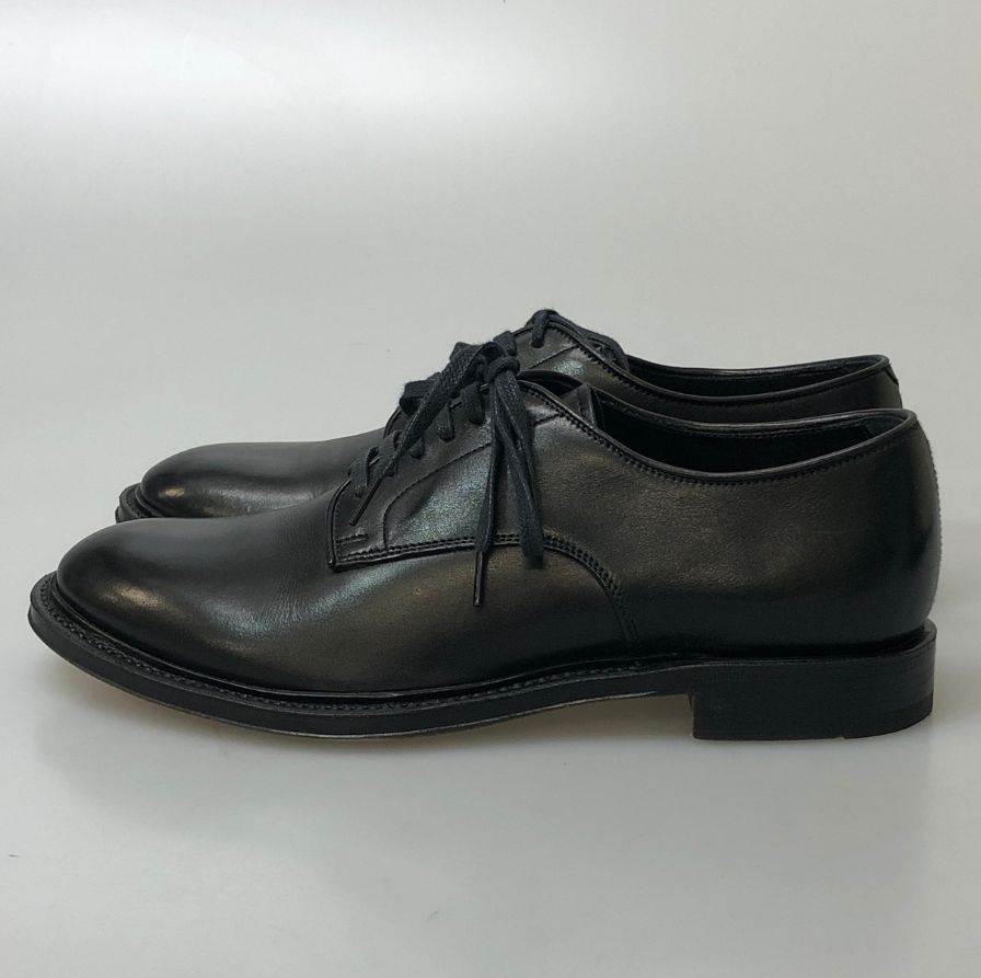 プラダ レザーシューズ プレーントゥ 本革 ブラック メンズ サイズ5.5 PRADA 約24.5cm【AFC30】
