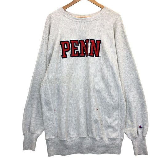 中古◆チャンピオン リバースウィーブ 90S スウェット PENN グレー メンズ サイズXXL Champion REVERSE WEAVE 【AFB38】