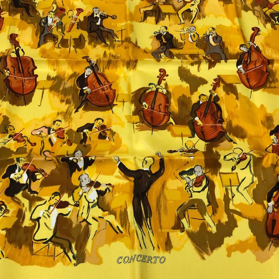 ☘️美品☘️ HERMES コンチェルト　スカーフ　カレ90 楽天市場】極美品 HERMES エルメス カレ90 CONCERTO