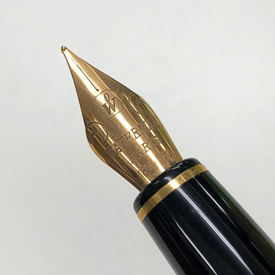 ウォーターマン 万年筆 シルバー×ゴールド ペン先18K750 F字 WATERMAN【AFI18-2】