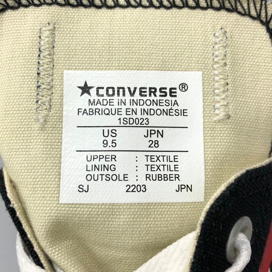 コンバース×プレイ コムデギャルソン ローカットスニーカー ネイビー×レッド メンズ サイズ28 1SD023 CONVERSE×PLAY COMME des GARCONS 約28.0cm【AFC5】