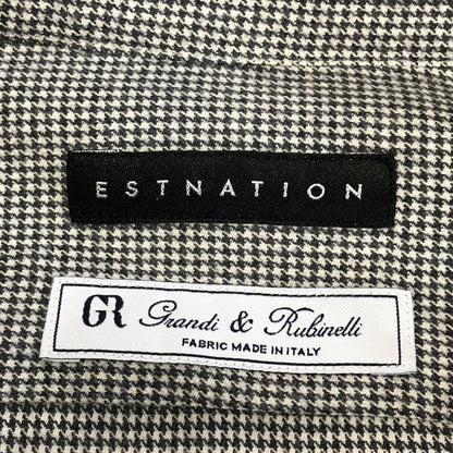 極美品◆エストネーション 長袖シャツ チェック Grandi & Rubinelli グレー系 メンズ サイズXL ESTNATION 【AFB38】
