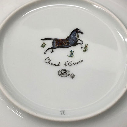 エルメス プレート シュヴァルドリアン ホース ホワイト 約17㎝ HERMES【AFI28】【中古】