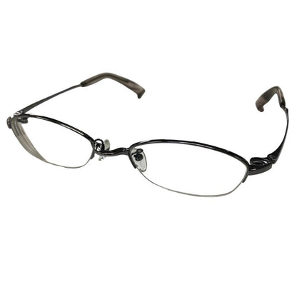 フォーナインズ チタン眼鏡 ハーフリム 度入り S-600T 51□19 140 ユニセックス シルバー 999'9【AFI27】