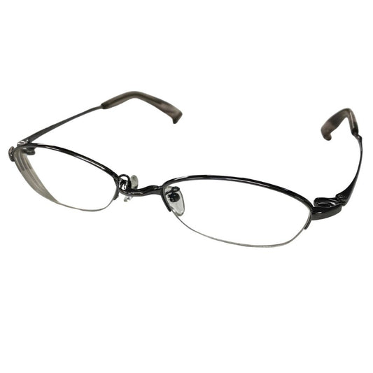 フォーナインズ チタン眼鏡 ハーフリム 度入り S-600T 51□19 140 ユニセックス シルバー 999'9【AFI27】