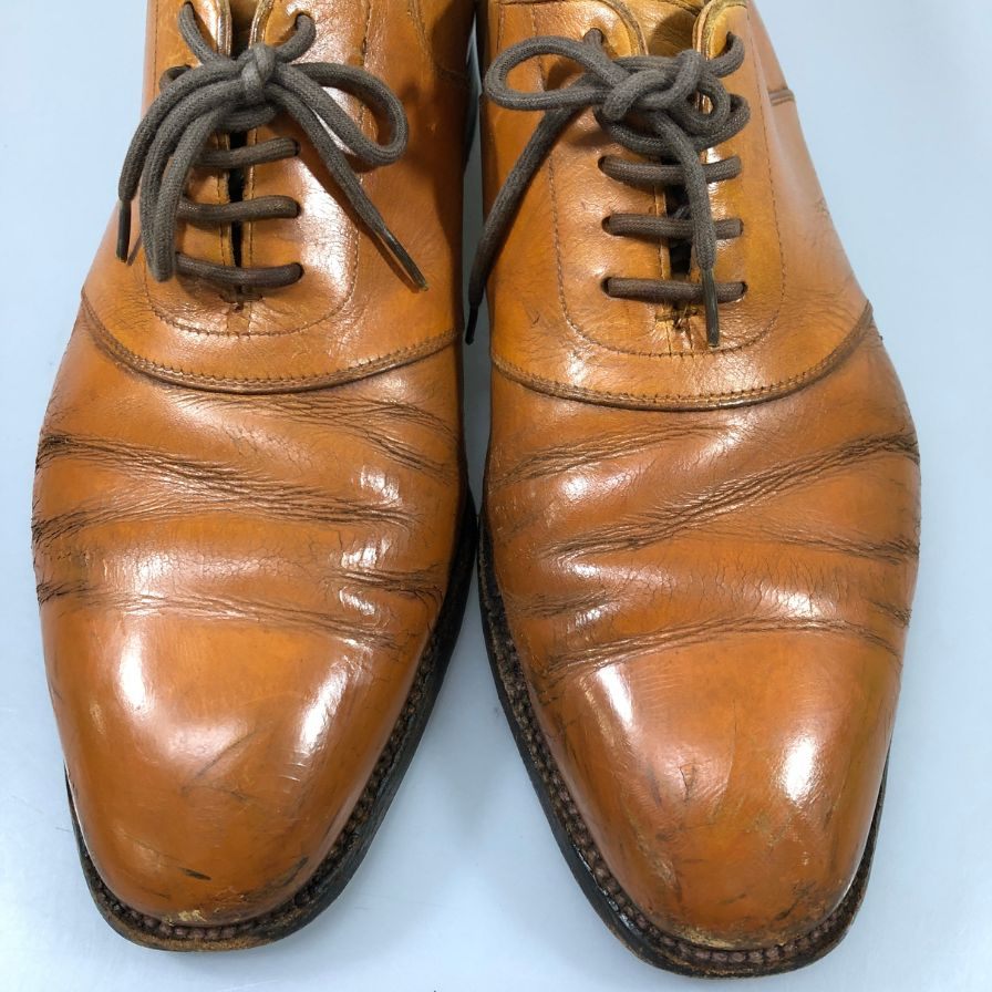 クロケット&ジョーンズ レザーシューズ 9662 ライトブラウン メンズ サイズUK8.5E CROCKETT&JONES 約26.5cm【AFC53】