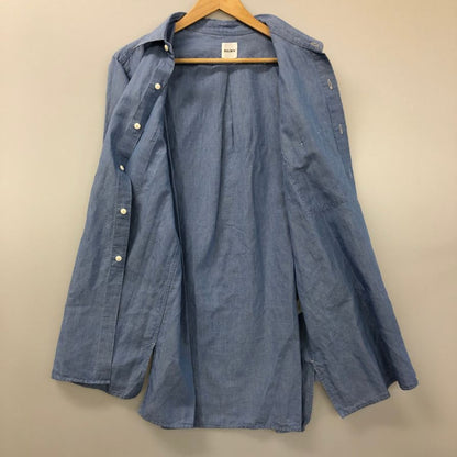 新品同様◆ビゾウン シャンブレーシャツ  26SS コットン リネン ブルー  メンズ サイズ4 BISOWN 【AFB36】