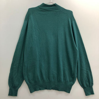 中古◆バランタイン ミドルネック ニット セーター カシミヤ100% スコットランド製 正規タグ メンズ サイズ46 グリーン BALLANTYNE 【AFB13】