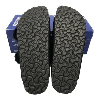 ビルケンシュトック サンダル アリゾナ シアリング スエード ブラック ボア ファー サイズ42 27.0cm メンズ ブラック BIRKENSTOCK  約27.0cm【LA】【中古】