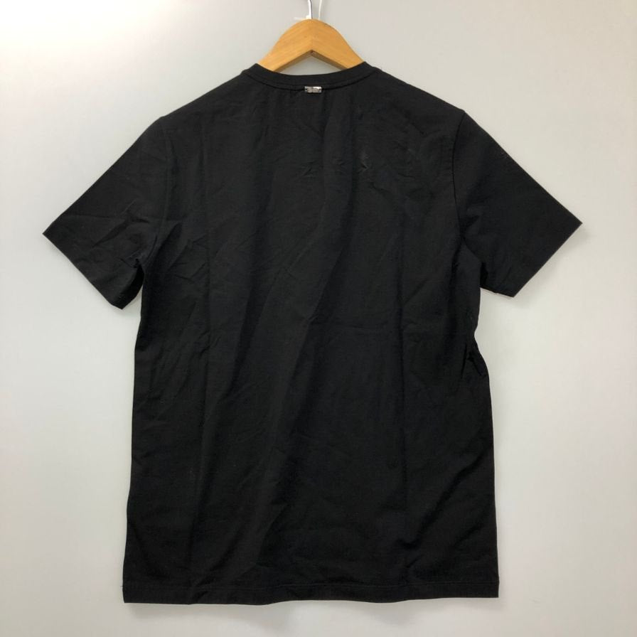 美品◆ヘルノ クルーネック コットン シャツ メンズ サイズ 44 ブラック HERNO 【AFB38】