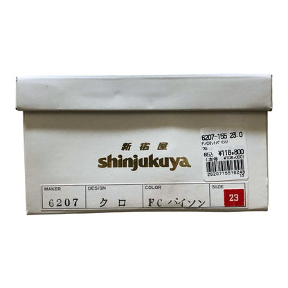 新宿屋 レザーパンプス パイソン 6207-155 23cm ブラック レディース shinjukuya 約23.0cm【7F3-3】