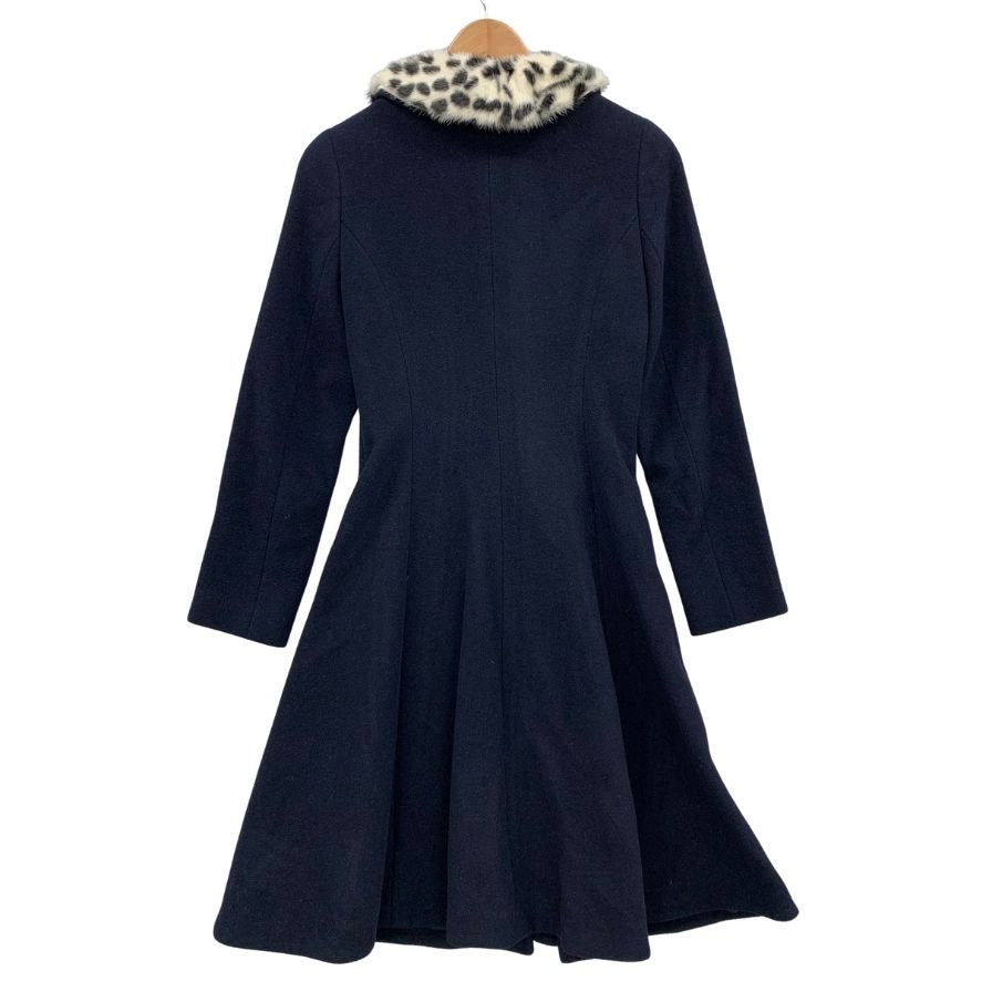 美品◆ルネ コート 6538141A ミンクファー ネイビー サイズ34 レディース Rene 【AFB31】
