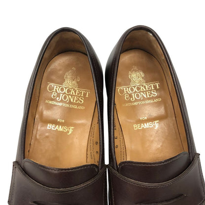クロケット&ジョーンズ レザーシューズ タッセル ローファー キャベンディッシュ3 ブラウン サイズUK7E CROCKETT&JONES CAVENDISH3 ローファー 約25.5cm【LA】【中古】