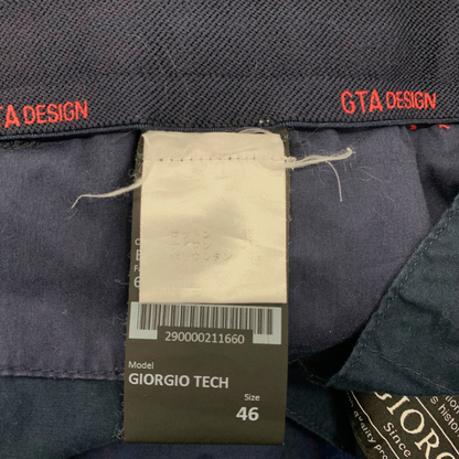 Good condition ◆ GTA Design Cotton Nylon Stretch Pants with Side Adjuster Men's Size 46 Navy GTA DESIGN [AFB9] 