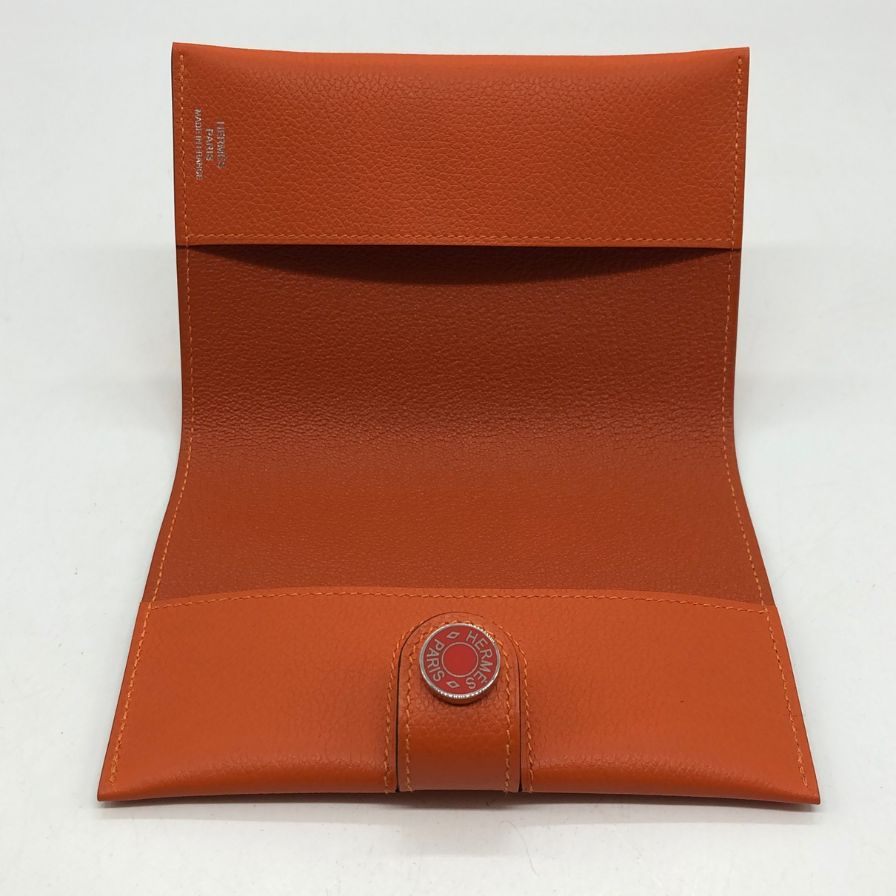 エルメス U刻印 Passport R.M.S パスポートケース ユニセックス  オレンジ HERMES【AFI14】【中古】