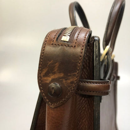 万双 ブリーフケース シモーネ 天ファスナー ブラウン系 メンズ レザー【AFE6】