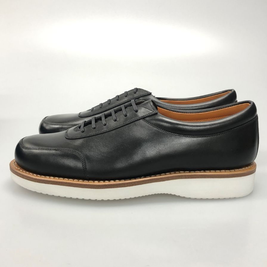 ジャランスリウァヤ レザースニーカー EXTRA LIGHT 990088 カーフ ブラック サイズ8 メンズ Jalan Sriwijaya Intelligence Shoes 約26.5cm【AFD15-2】