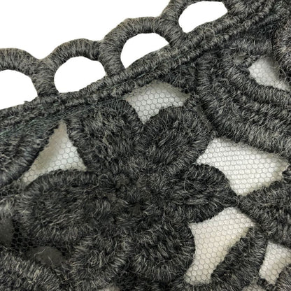 極美品◆ドルチェ&ガッバーナ ノースリーブ ワンピース 花柄刺繍あしらい 裏地ヒョウ柄 レディース サイズ40 グレー DOLCE&GABBANA 【AFB13】