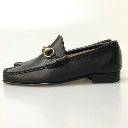 グッチ ビットローファー  メンズ サイズ39.5E ブラック GUCCI 約24.5cm【AFC53】