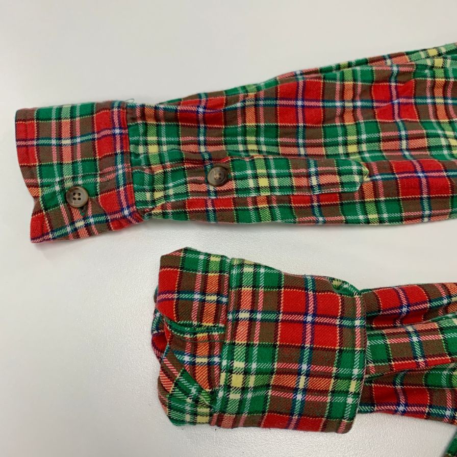 美品◆ポロ ラルフローレン ボタンダウンシャツ 90s チェック柄 メンズ サイズ表記なし Polo Ralph Lauren 【AFB9】