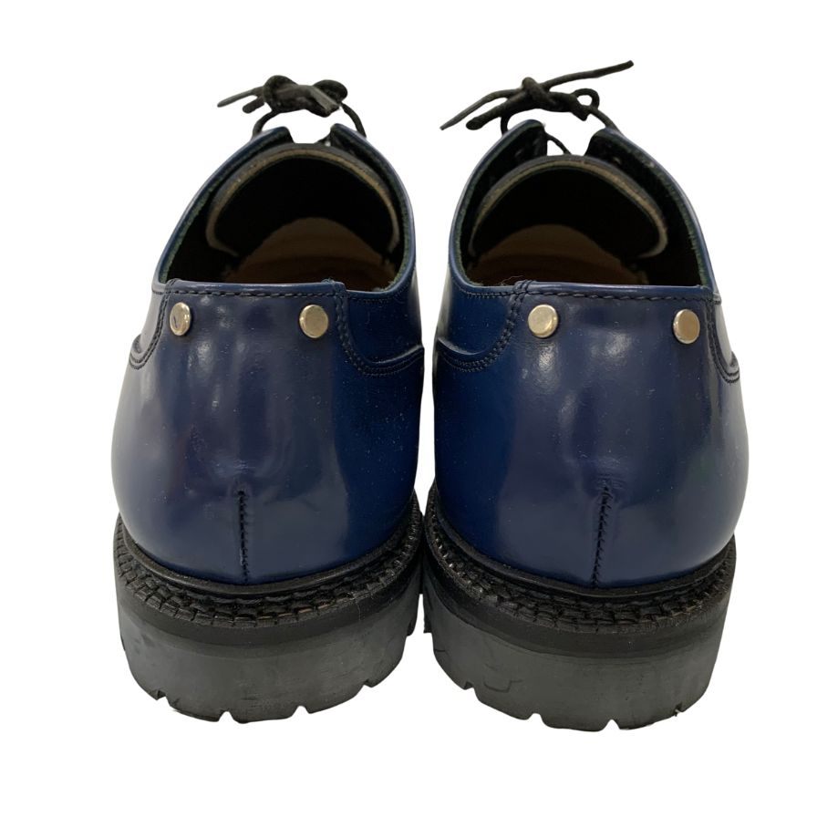 美品◆エヴィス 山根靴店 レースアップシューズ Uチップ 2002 ネイビー メンズ サイズ8.5 EVISU YAMANE SHOES【AFC3】