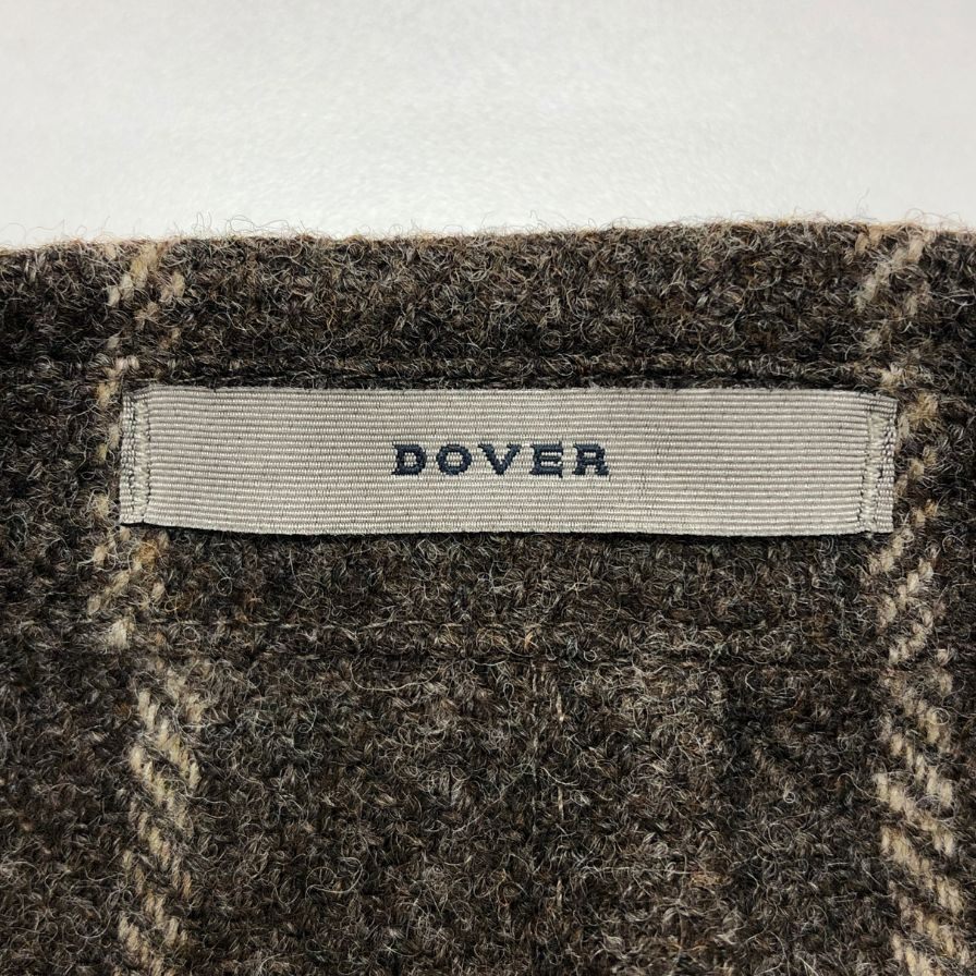 ボリオリ テーラードジャケット ドーバー チェック柄 ウール ブラウン系 メンズ サイズ48 BOGLIOLI【LA】