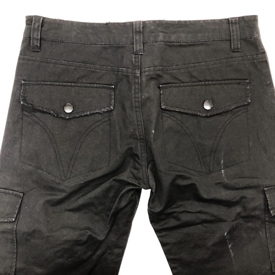 コムデギャルソン オム カーゴパンツ ブラック メンズ サイズ2 COMME des GARCONS HOMME 【AFB12】