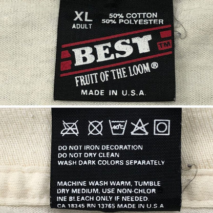 中古◆フルーツオブザルーム Tシャツ 90年S ケンタッキーダービー 1995 USA製 ホワイト メンズ サイズ XL  FRUIT OF THE LOOM 【AFB8】