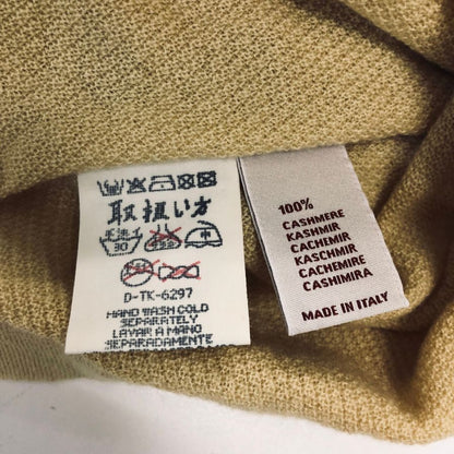 美品◆エルメネジルドゼニア ニット長袖シャツ カシミヤ イエロー サイズM/50 Ermenegildo Zegna 【AFF19】