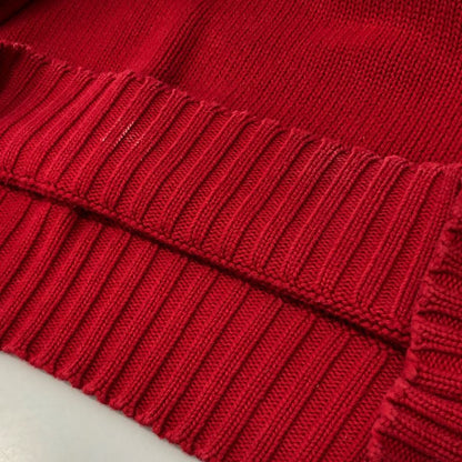 中古◆ポロ ラルフローレン プルオーバーニット ハンドニット レッド メンズ サイズXL POLO RALPH LAUREN 【AFB42】