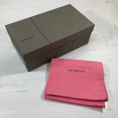 ジェイエムウエストン 180 スエード シグニチャーローファー レッド サイズ5D メンズ J.M.WESTON ローファー 約25.0cm【LA】【中古】