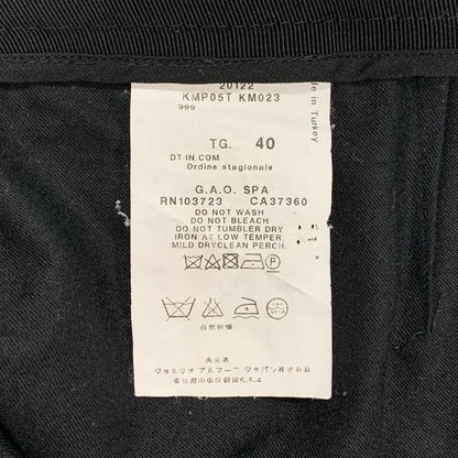 アルマーニ コレツィオーニ ノープリーツパンツ サイドジップ ウール レディース サイズ40 ブラック  ARMANI COLLEZIONI 【AFB13】