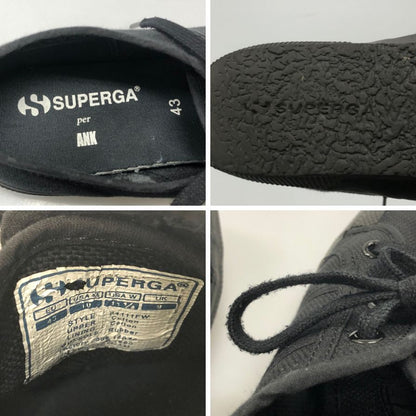 スペルガ スニーカー 2725 NUDE  キャンバス  メンズ ブラック サイズ43 SUPERGA 約28.0cm【AFC47】