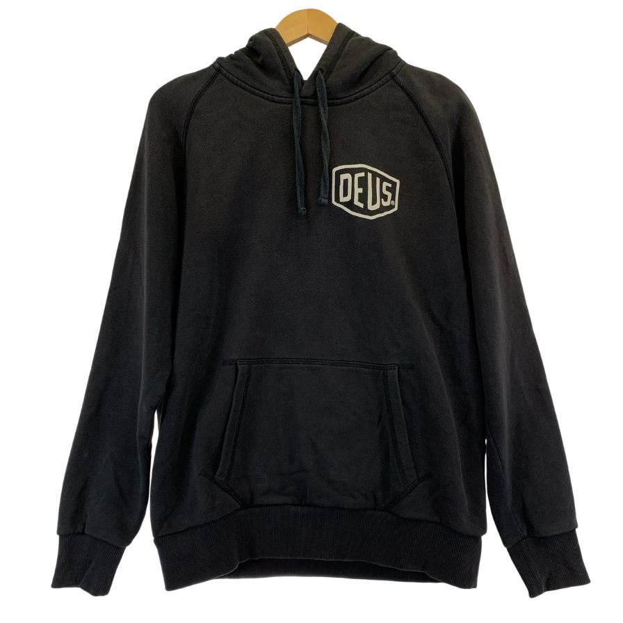 美品◆デウス エクス マキナ スウェットパーカー ブラック サイズS DEUS EX MACHINA 【AFB16】