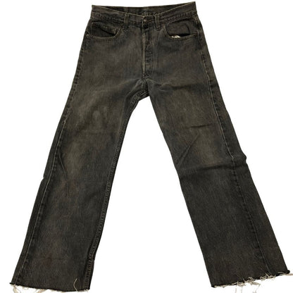 リーバイス 501 デニムパンツ カットオフ ボタン裏653 USA製 グレー系 メンズ W32 L30 LEVI’S 【AFB1】