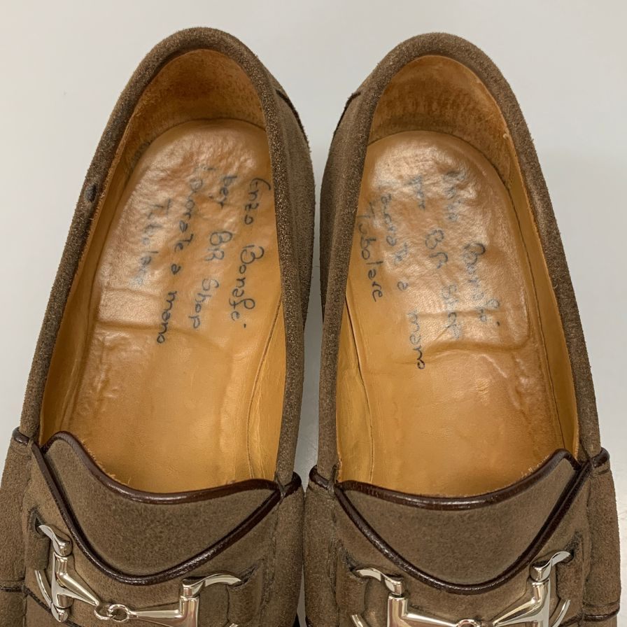 エンツォボナフェ ビットローファー スエード ブラウン UK8.5 メンズ Enzo Bonafe ローファー 約27.0cm【LA】【中古】