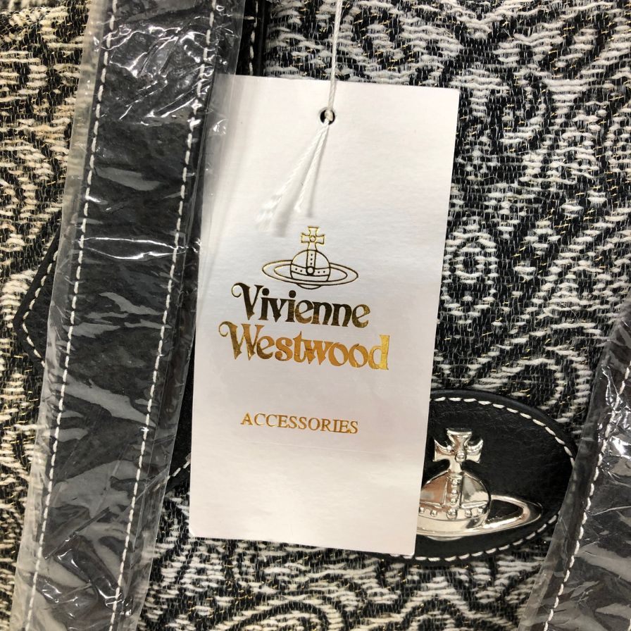 ヴィヴィアンウエストウッド アクセサリー ハンドバッグ 総柄 ポリエステル オーブ ロゴ グレー Vivienne Westwood Accesory【AFE3】