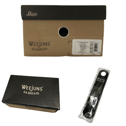 ジーエイチバス ローファー ウィージャンズ ラーソン エキゾチック レオパード サイズ7.5 メンズ ブラック G.H.Bass&Co. WEEJUNS LARSON 約25.5cm【AFD6】