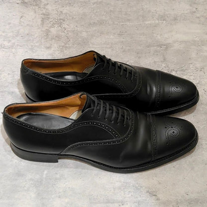チャーチ レザーシューズ ロンドン セミブローグ ブラック ポリッシュバインダーカーフ 136ラスト サイズUK105F Church's ビジネスシューズ 約29.0cm【LA】【中古】