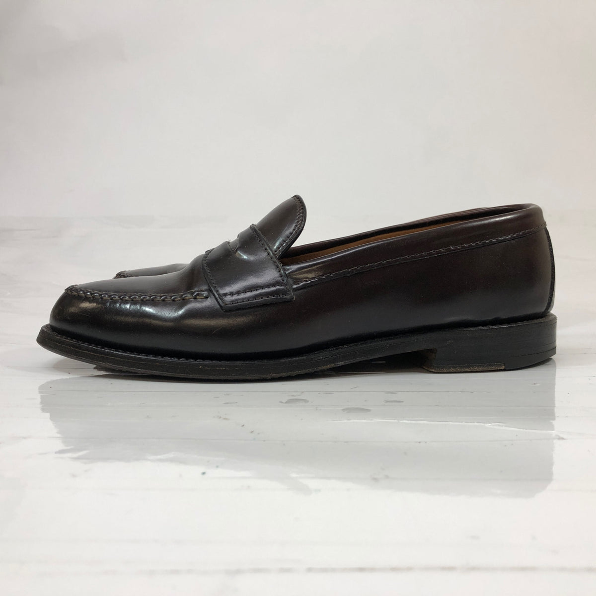 オールデン レザーシューズ ペニーローファー 986 バーガンディ メンズ サイズUS7.5 ALDEN ローファー 約25.5cm【LA】【中古】