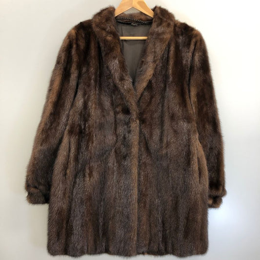 極美品◆エンバ アメリカンミンク ハーフコート ブラウン EMBA 【AFA13】