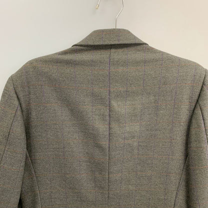 中古◆エトロ 3Bジャケット 肩パッド イタリア製 カシミア混 メンズ サイズ48 グレー ETRO 【AFB28】