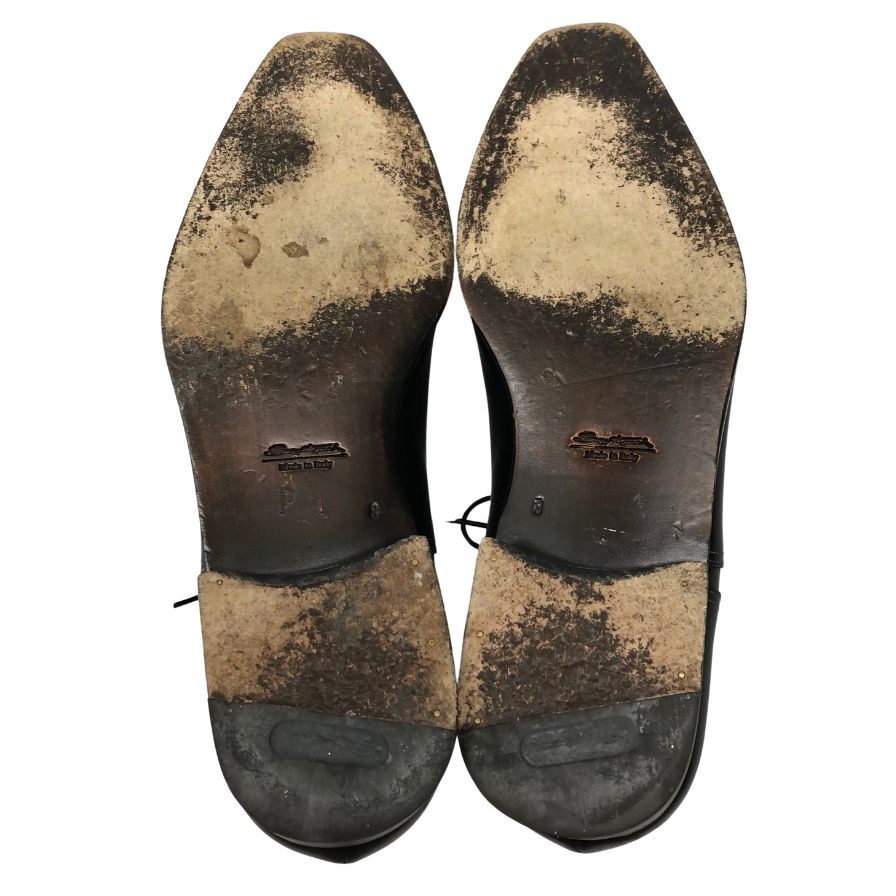サントーニ レザーシューズ ストレートチップ 8136 ブラック サイズUK8 Santoni 約26.5cm【AFC41】