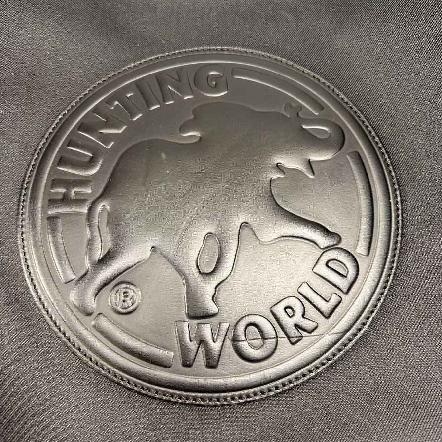 ハンティングワールド トートバッグ フロントロゴ ブラック レザー HUNTING WORLD【AFE4】