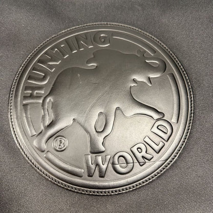 ハンティングワールド トートバッグ フロントロゴ ブラック レザー HUNTING WORLD【AFE4】