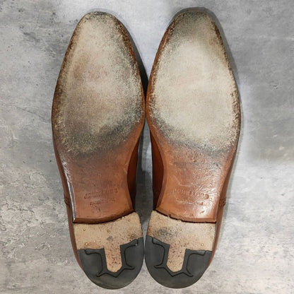 ジョンロブ レザーシューズ ソーントン SAUNTON カーフ 7000ラスト ライトブラウン サイズUK6E JOHN LOBB ビジネスシューズ 約24.5cm【LA】【中古】