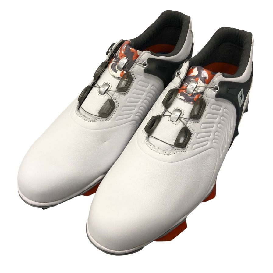 フットジョイ ゴルフシューズ レザー ローカット ダイヤルワイヤー式 ホワイト メンズ サイズ11.5 FJ FootJoy TOURS-S 約29.5cm【AFC46】